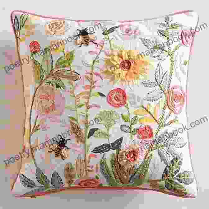 A Blooming Floral Pillow That Exudes Elegance, Featuring Delicate Embroidery And Soft Pastel Hues That Add A Touch Of Springtime Charm To Your Home. Oh Happy Day : 21 Cheery Quilts Pillows You Ll Love