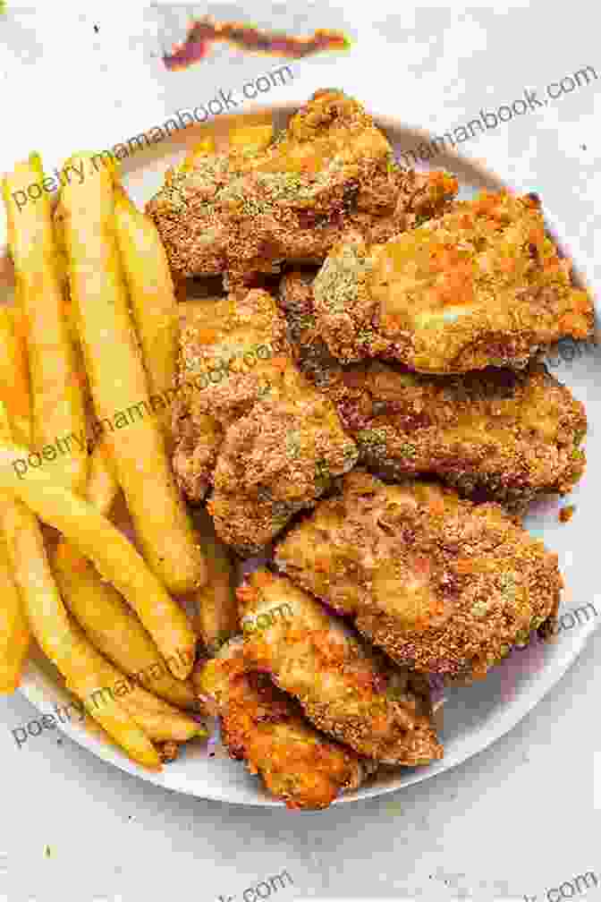 A Plate Of Tender Chicken Nuggets Made In An Air Fryer. Ninja Foodi 2 Basket Air Fryer Cookbook With Pictures: Simple Delicious 2 Basket Air Fryer Recipes For Beginners And Advanced Users