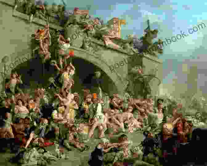A Scene Depicting A Violent Confrontation Between The Nesters And Savages During The Fateful Cattle Drive. Battle Of The Nesters