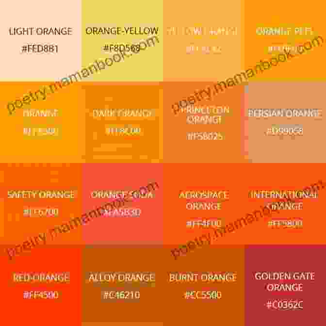 A Vibrant Orange Palette, Symbolizing Exuberance And Optimism The Palette Of Words: Poems