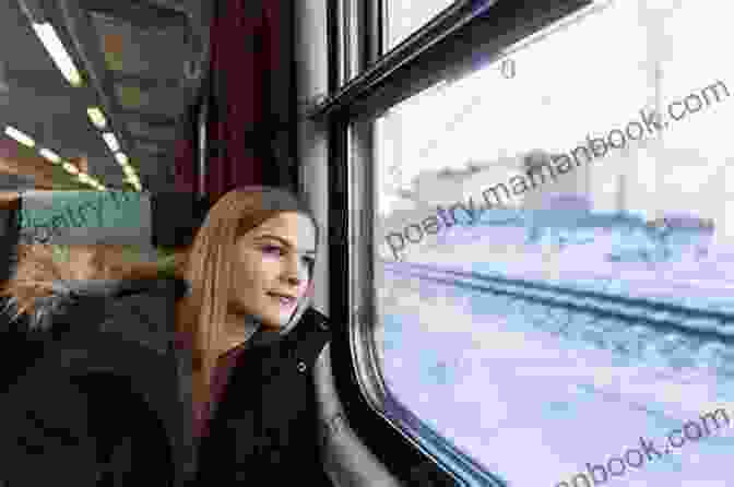 A Woman Sitting On A Train, Looking Out The Window With A Troubled Expression. The Woman On The Train
