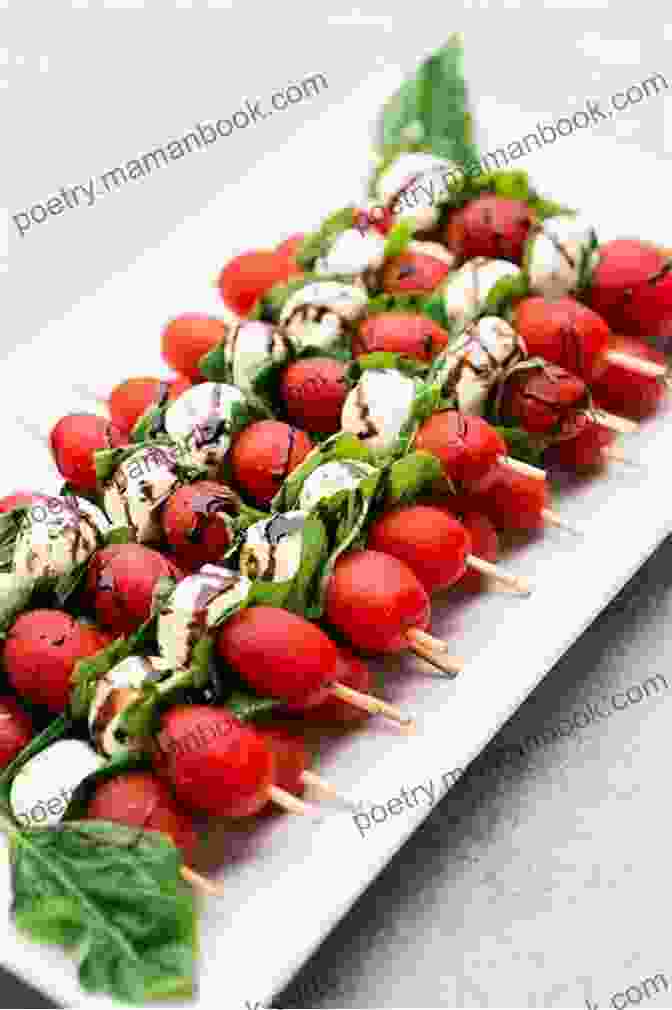 Decadent Caprese Skewers With Balsamic Drizzle Snacking Cakes: Simple Treats For Anytime Cravings: A Baking