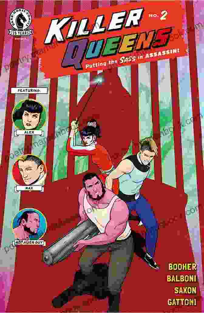 Killer Queens Comic Book Cover Featuring A Group Of Fierce Female Warriors Killer Queens #4 David M Booher